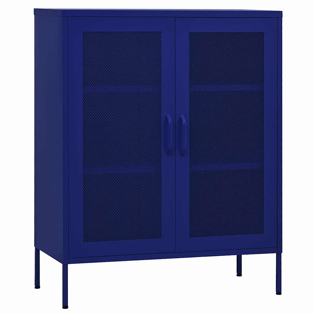 vidaXL Storage Cabinet Navy Blue 80x35x101.5 cm Steel 2