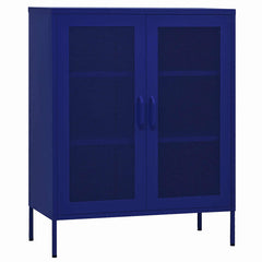 vidaXL Storage Cabinet Navy Blue 80x35x101.5 cm Steel 2