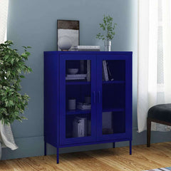 vidaXL Storage Cabinet Navy Blue 80x35x101.5 cm Steel 1