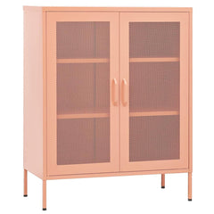 vidaXL Storage Cabinet Pink 80x35x101.5 cm Steel 2