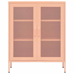 vidaXL Storage Cabinet Pink 80x35x101.5 cm Steel 3