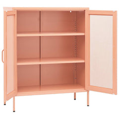 vidaXL Storage Cabinet Pink 80x35x101.5 cm Steel 4