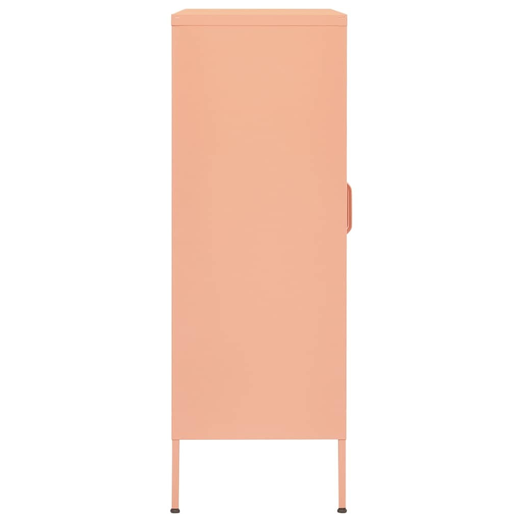 vidaXL Storage Cabinet Pink 80x35x101.5 cm Steel 5