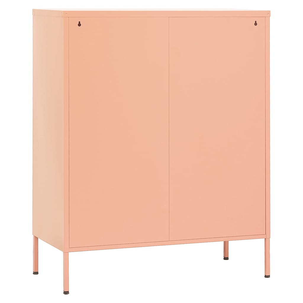 vidaXL Storage Cabinet Pink 80x35x101.5 cm Steel 6