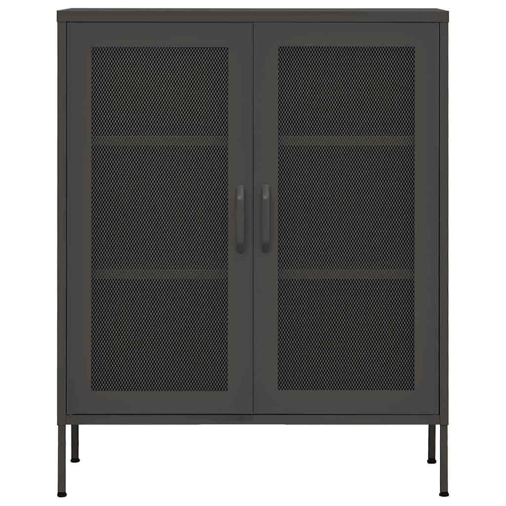 vidaXL Storage Cabinet Anthracite 80x35x101.5 cm Steel 3
