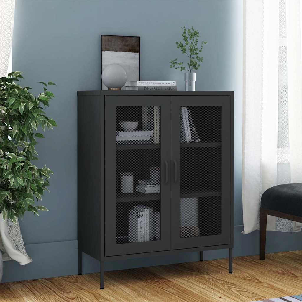 vidaXL Storage Cabinet Anthracite 80x35x101.5 cm Steel 1