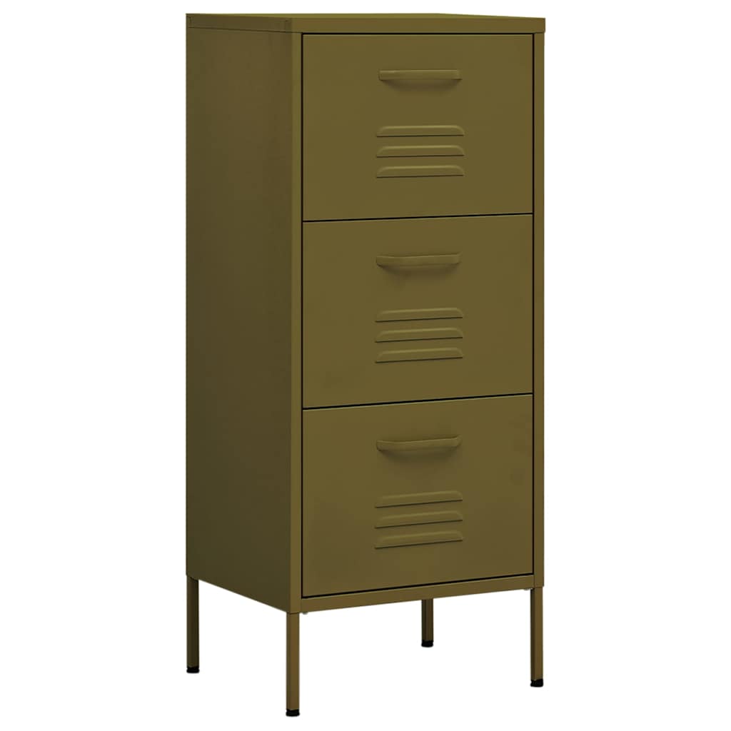 vidaXL Storage Cabinet Olive Green 42.5x35x101.5 cm Steel 2