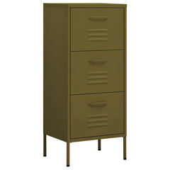 vidaXL Storage Cabinet Olive Green 42.5x35x101.5 cm Steel 2