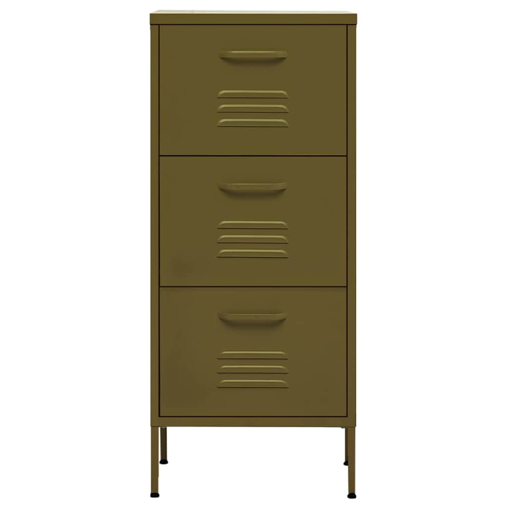vidaXL Storage Cabinet Olive Green 42.5x35x101.5 cm Steel 3
