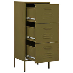 vidaXL Storage Cabinet Olive Green 42.5x35x101.5 cm Steel 6