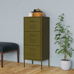 vidaXL Storage Cabinet Olive Green 42.5x35x101.5 cm Steel 1