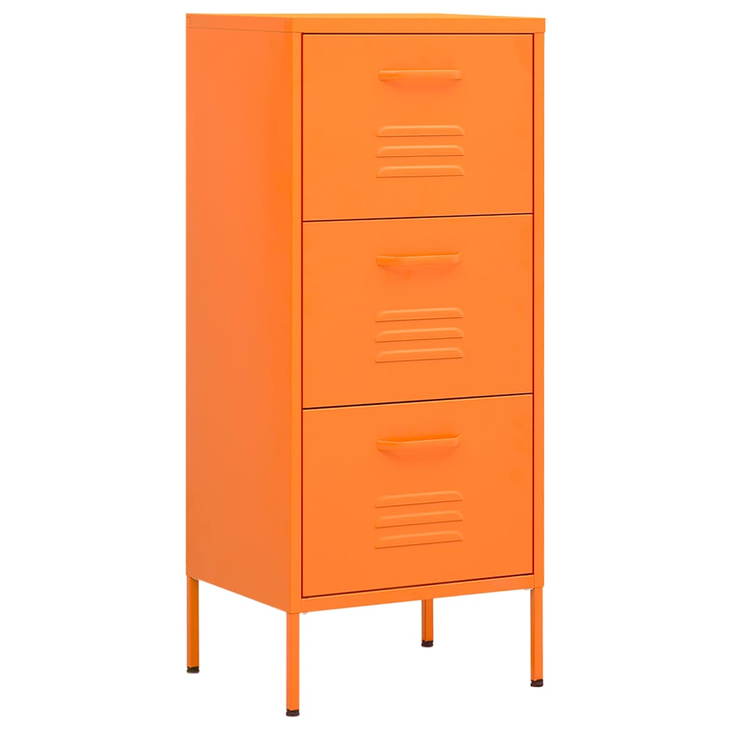vidaXL Storage Cabinet Orange 42.5x35x101.5 cm Steel 2