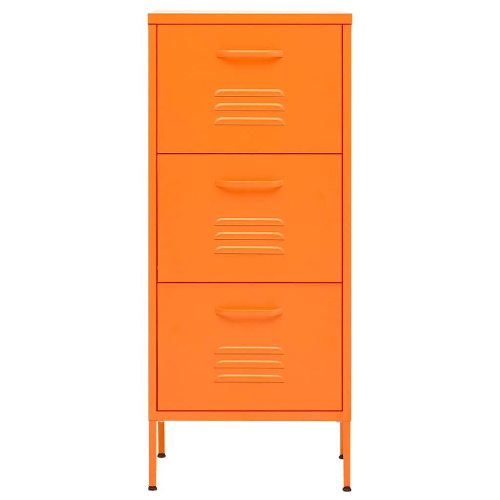 vidaXL Storage Cabinet Orange 42.5x35x101.5 cm Steel 3