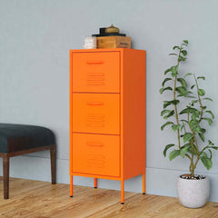 vidaXL Storage Cabinet Orange 42.5x35x101.5 cm Steel 1