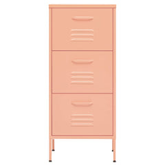 vidaXL Storage Cabinet Pink 42.5x35x101.5 cm Steel 3