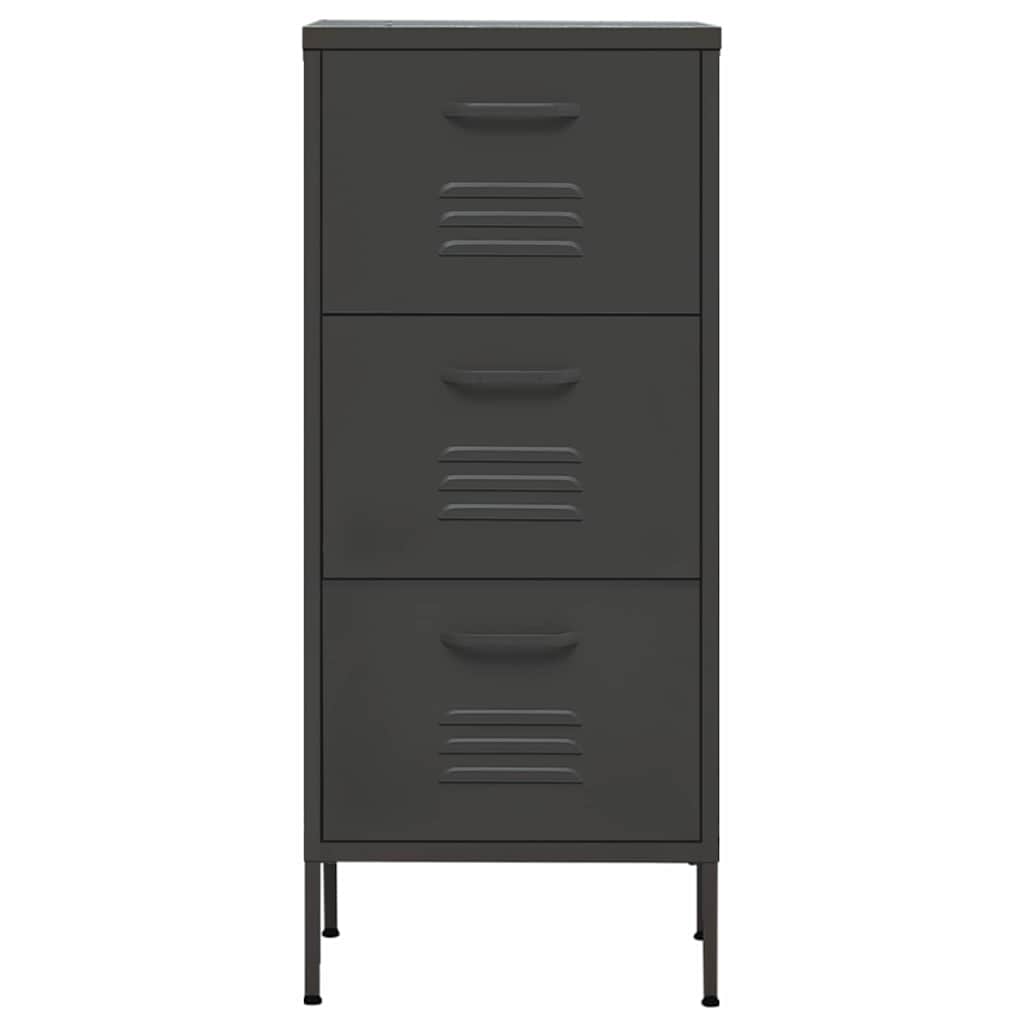 vidaXL Storage Cabinet Anthracite 42.5x35x101.5 cm Steel 3