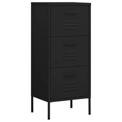 vidaXL Storage Cabinet Black 42.5x35x101.5 cm Steel 2
