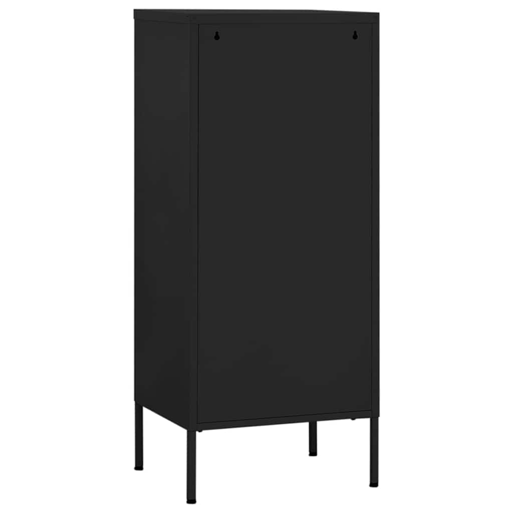 vidaXL Storage Cabinet Black 42.5x35x101.5 cm Steel 5