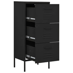 vidaXL Storage Cabinet Black 42.5x35x101.5 cm Steel 6