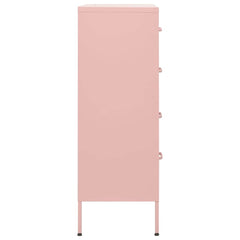Chest of Drawers 80x35x101,5 cm Steel Pink