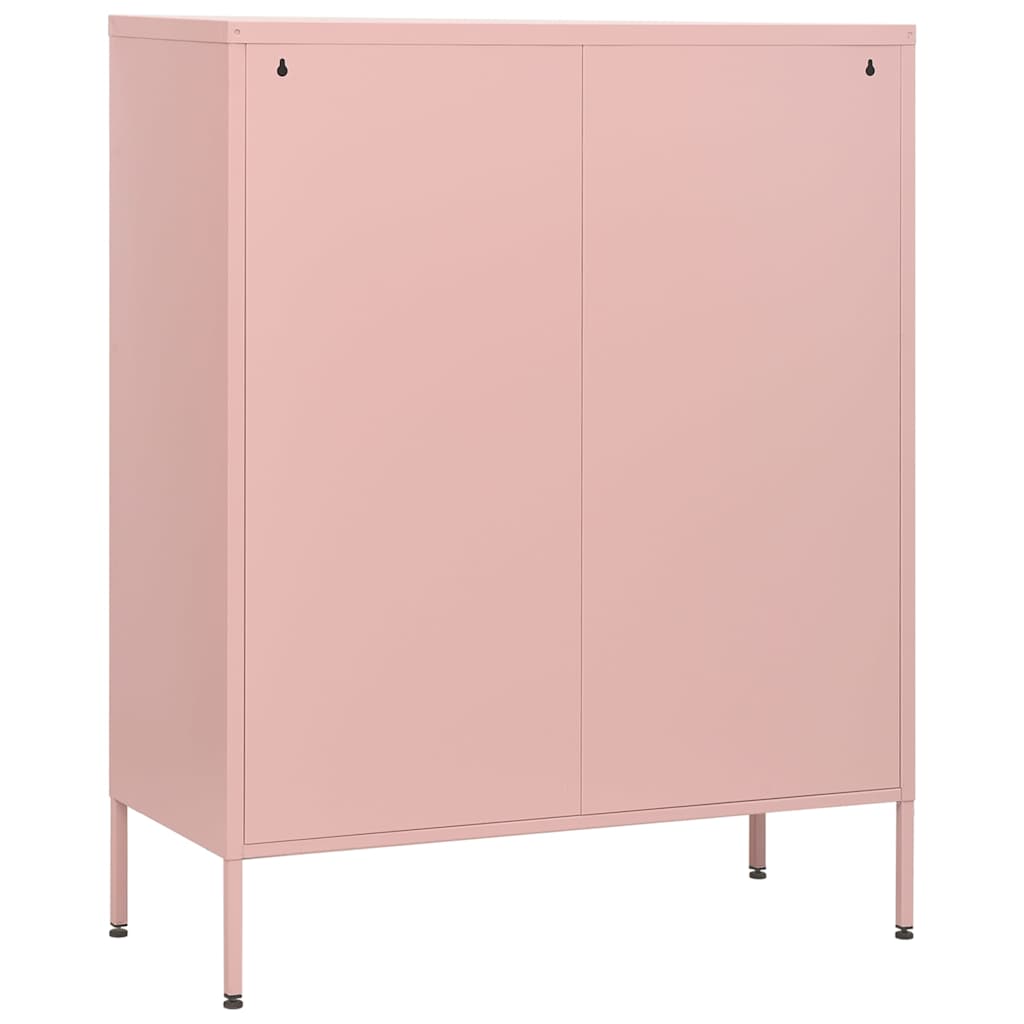 Chest of Drawers 80x35x101,5 cm Steel Pink