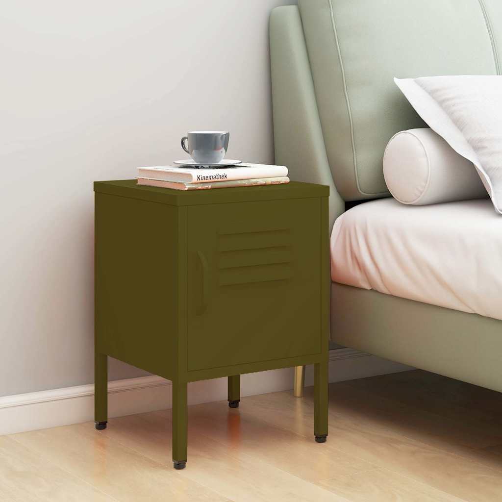 vidaXL Nightstand 35x35x51 cm Steel