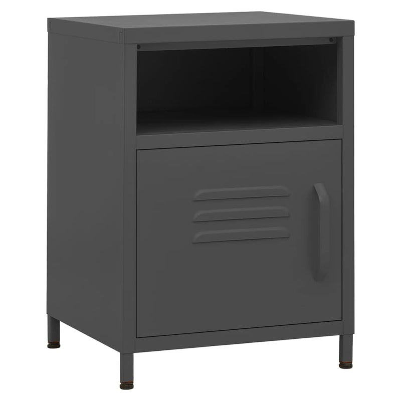 Nightstand Anthracite 35x35x51 cm Steel