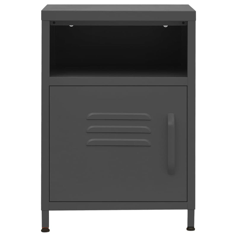 Nightstand Anthracite 35x35x51 cm Steel