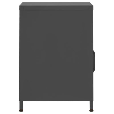 Nightstand Anthracite 35x35x51 cm Steel