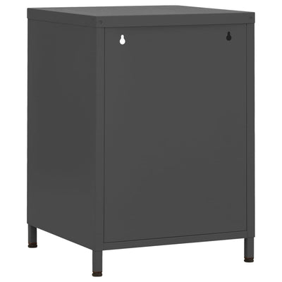 Nightstand Anthracite 35x35x51 cm Steel