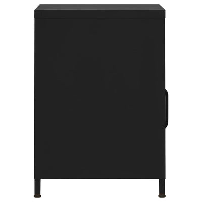 Nightstand Black 35x35x51 cm Steel