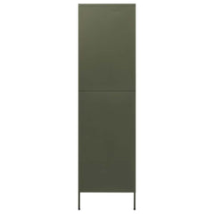 Wardrobe 90x50x180 cm Steel Olive green