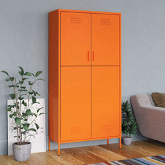 Wardrobe 90x50x180 cm Steel Orange