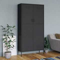 Wardrobe 90x50x180 cm Steel Anthracite