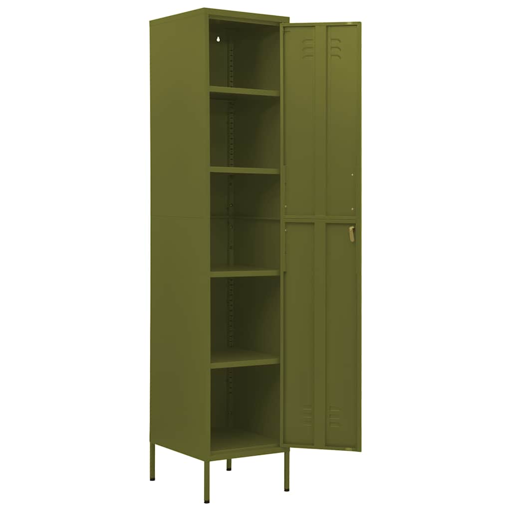 vidaXL Locker Cabinet Olive Green 35x46x180 cm Steel 6
