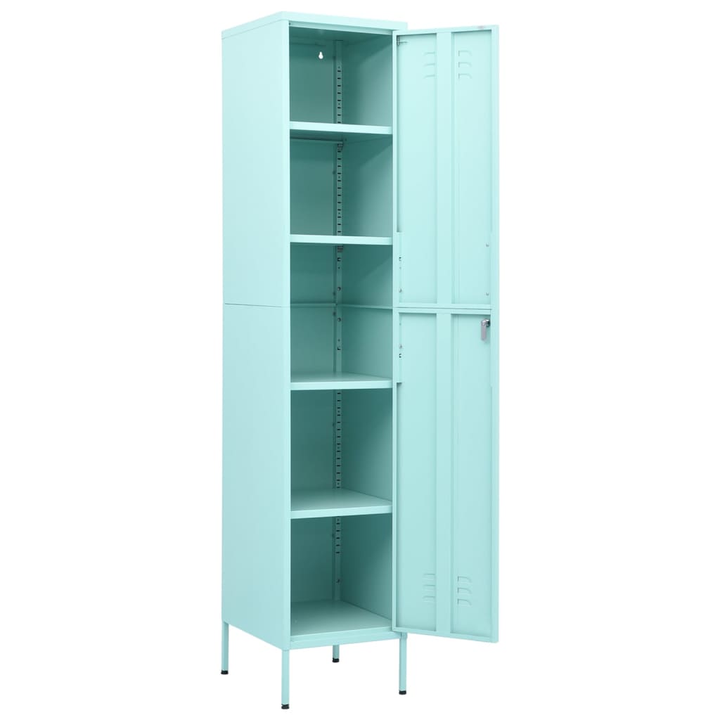 vidaXL Locker Cabinet | Mint | Steel | 35x46x180 cm | Locker Cabinet 6