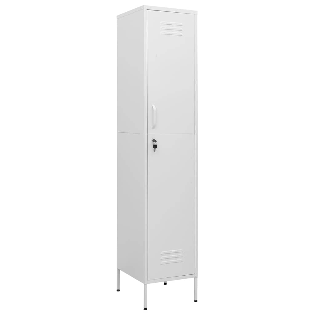 vidaXL Locker Cabinet | White | Steel | 35 x 46 x 180 cm | Locker Cabinet 2