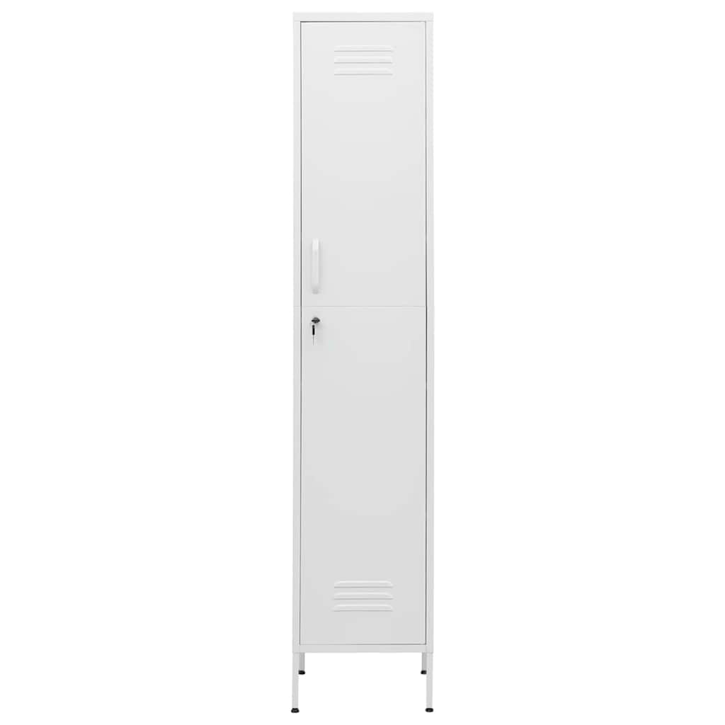 vidaXL Locker Cabinet | White | Steel | 35 x 46 x 180 cm | Locker Cabinet 3