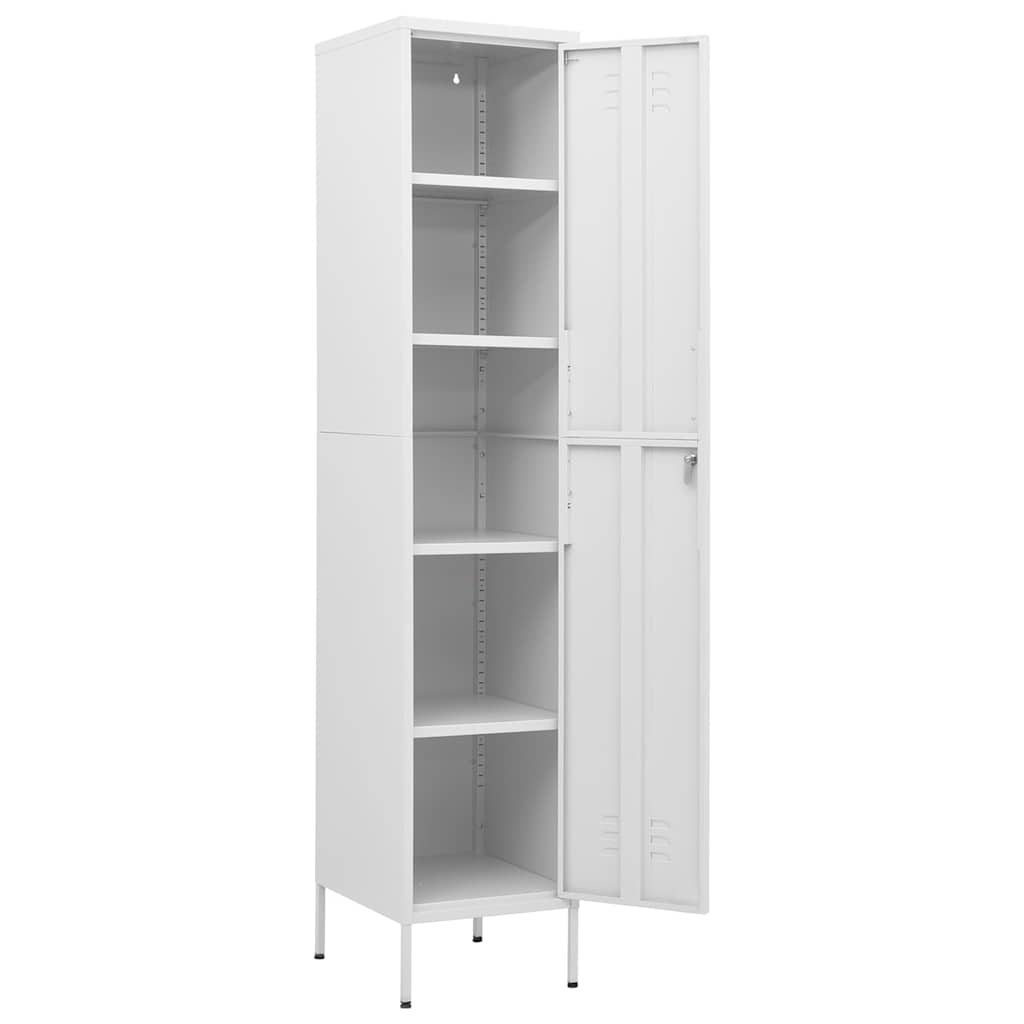 vidaXL Locker Cabinet | White | Steel | 35 x 46 x 180 cm | Locker Cabinet 6