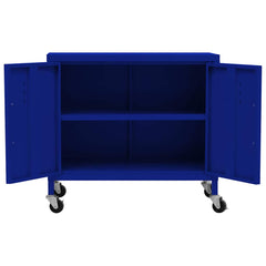 Storage Cabinet Navy Blue, image 6