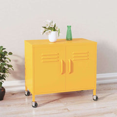 Storage Cabinet in Mustard Yellow