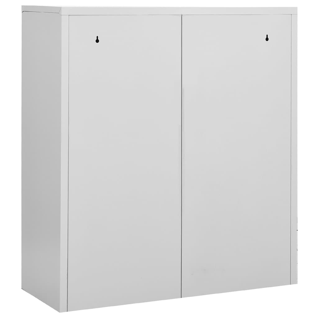 vidaXL Office Cabinet Light Grey 90x40x102 cm Steel 5