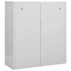 vidaXL Office Cabinet Light Grey 90x40x102 cm Steel 5