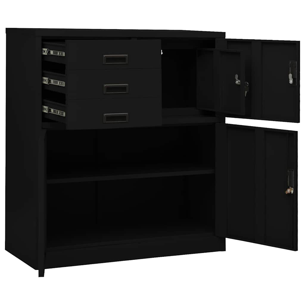 Office Cabinet Black, image 6
