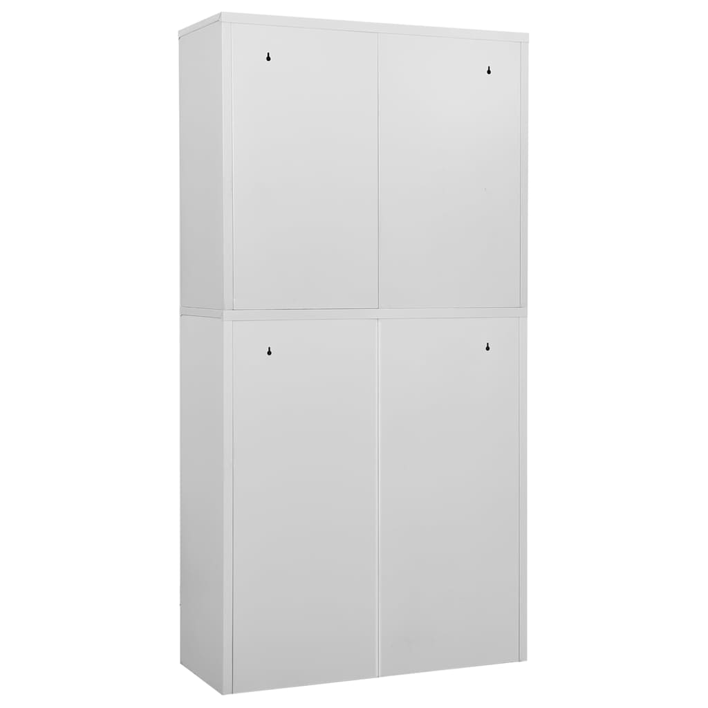 vidaXL Office Cabinet Light Grey 90x40x180 cm Steel 4
