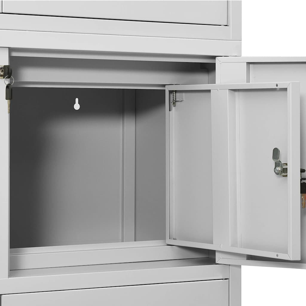 vidaXL Office Cabinet Light Grey 90x40x180 cm Steel 6