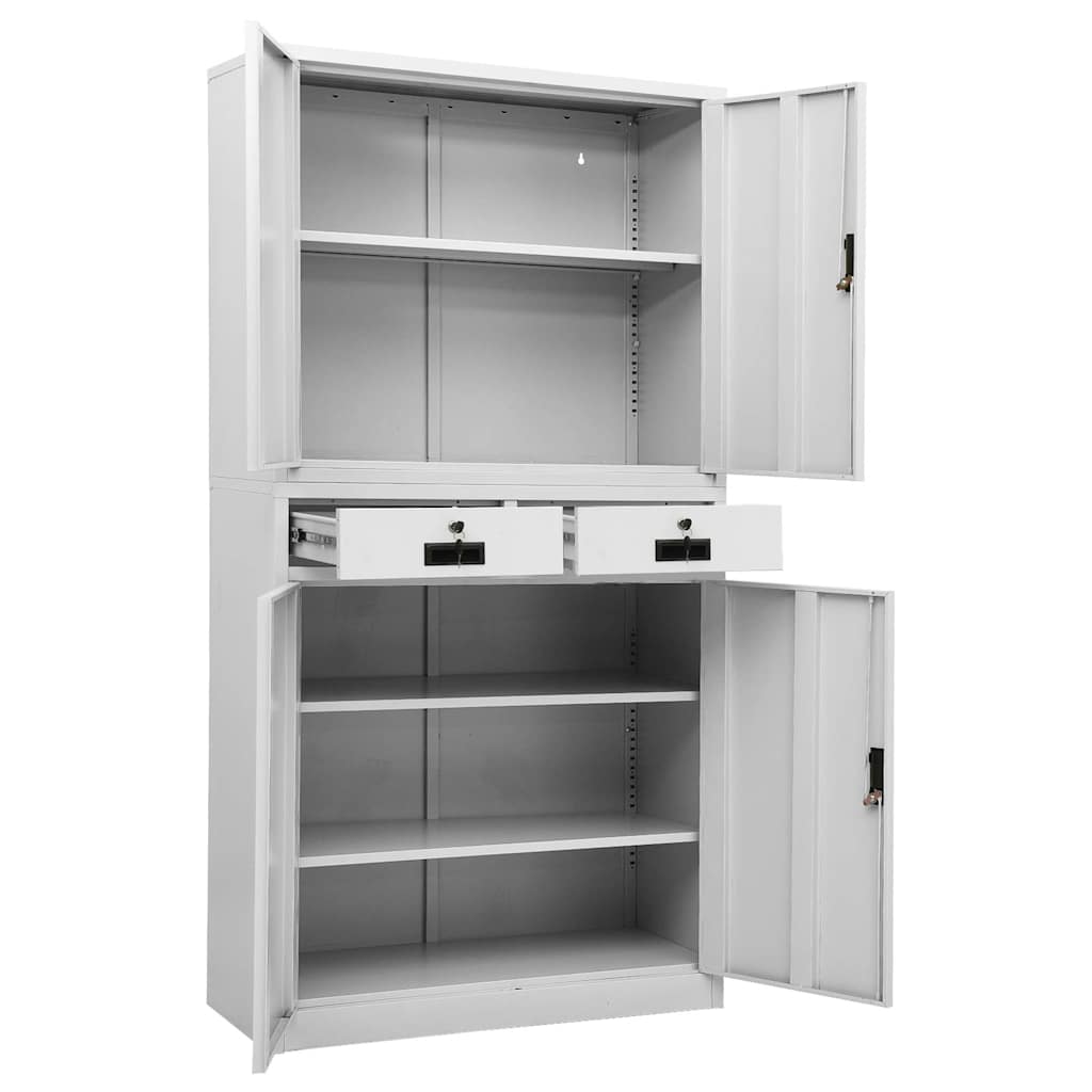 Office Cabinet Light Grey, image 5