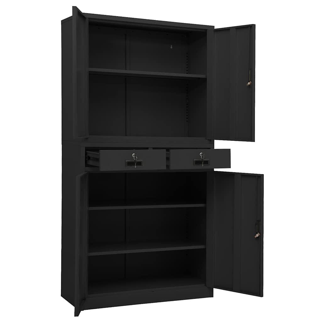 vidaXL Office Cabinet | Anthracite | Steel | Large | Office Cabinet 6