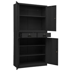 vidaXL Office Cabinet | Anthracite | Steel | Large | Office Cabinet 6