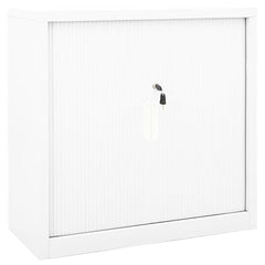 vidaXL Sliding Door Cabinet White 90x40x90 cm Steel 1